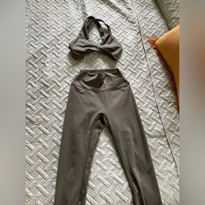 Olive CSB Activewear - Size small top and bottom